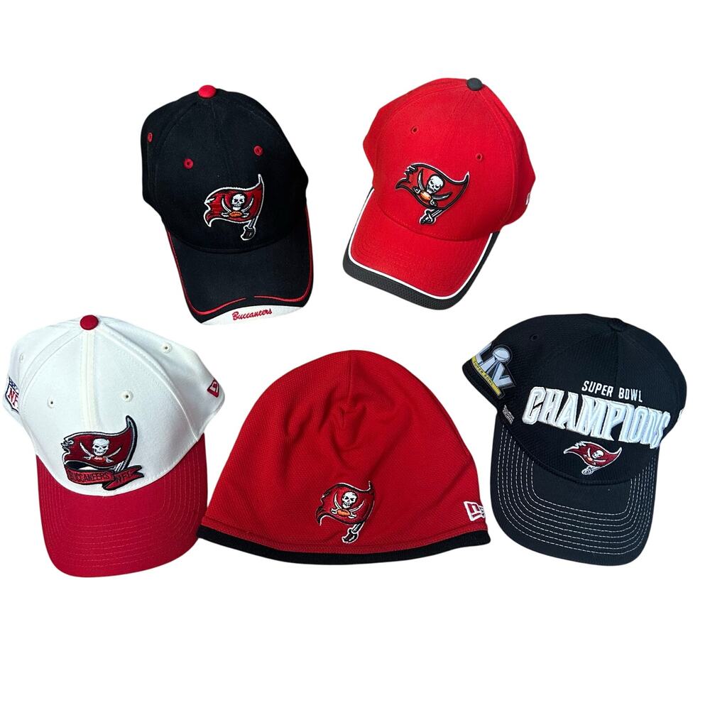 Y2K New Era Tampa  Bay Buccaneers Hats Collection 5 Hats NFL Fitted Large XL